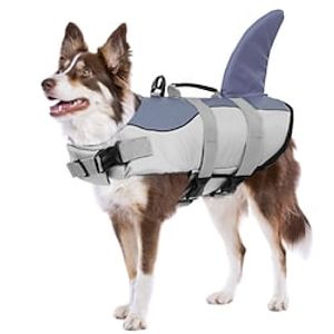 Dog Life Jacket Shark Dog Life Vest for Small Medium  Large Breeds Pet Float Coat for Boating/Swimming Reflective Swimming Safety Vest with Rescue Handle miniinthebox