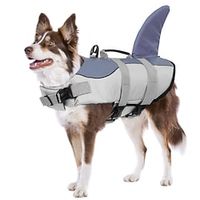 Dog Life Jacket Shark Dog Life Vest for Small Medium  Large Breeds Pet Float Coat for Boating/Swimming Reflective Swimming Safety Vest with Rescue Handle miniinthebox - thumbnail