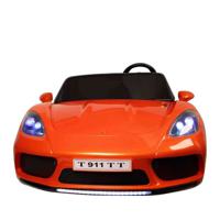 Megastar Ride on XXL Licensed Porsche Premium SuperSport Big Kids 2 Seater 24v Ride On Car,180W Brushless Motor&Real Wheels Orange