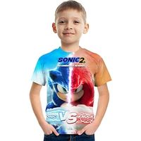 Fashion Letter Pattern Printed Short Sleeve T-Shirt Fashion 3D Printed Colorful Shirts For Boys And Girls Lightinthebox - thumbnail