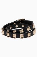 Black Wrap-Around Rockstud Bracelet - thumbnail