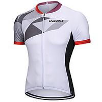 CAWANFLY Men's Short Sleeve Cycling Jersey Summer White Bike Jersey Top Mountain Bike MTB Road Bike Cycling Quick Dry Sports Clothing Apparel Lightinthebox - thumbnail