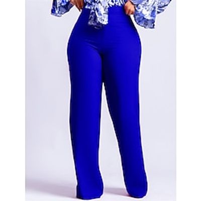 Women's Wide Leg Dress Pants Trousers Full Length Fashion Streetwear Street Daily Yellow Royal Blue S M Fall Winter Lightinthebox Women's Wide Leg Dress Pants Trousers Full Length Fashion Streetwear Street Daily Yellow Royal Blue S M Fall Winter Lightinthebox