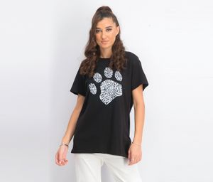 Womens Graphic Print T-Shirt  Black