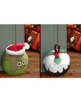 Homesmiths Christmas Door Stop Sprout & Pudding Assorted 1 Piece