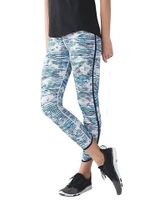 Women Mid Calf Floral Printed Visibility Yoga Gym Pants