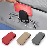 StarFire Car Glasses Box Leather Sun Visor Sunglasses Car Clip Card Ticket Holder Eyeglasses Stand Fastener for Car Accessories Lightinthebox