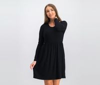 Womens Fit & Flare Dress  Black - thumbnail