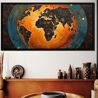 Maps Wall Art Canvas African Globe Prints and Posters Maps Pictures Decorative Fabric Painting For Living Room Pictures No Frame miniinthebox - thumbnail