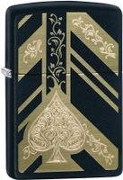 Zippo 29998 Ace Of Spades Matte Black Windproof Lighter