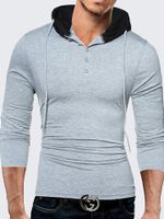 Slim Fit Casual Hooded T-shirt