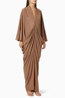 Phoebe Silk Draped Maxi Dress - thumbnail