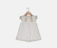 Baby Girls Allover Printed Dress  Off White - thumbnail