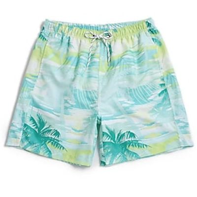 Men's Swim Shorts Swim Trunks Bermuda shorts Board Shorts Beach Shorts Drawstring Elastic Waist 3D Print Graphic Coconut Tree Breathable Soft Short Casual Daily Holiday Boho Streetwear Light Green Lightinthebox