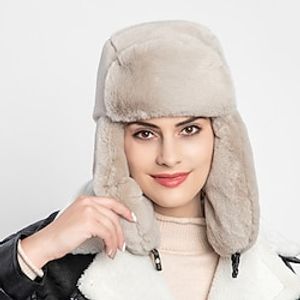 Women's Hat Winter Hats Khaki Outdoor Street Daily Fleece Pure Color Windproof Comfort Warm miniinthebox