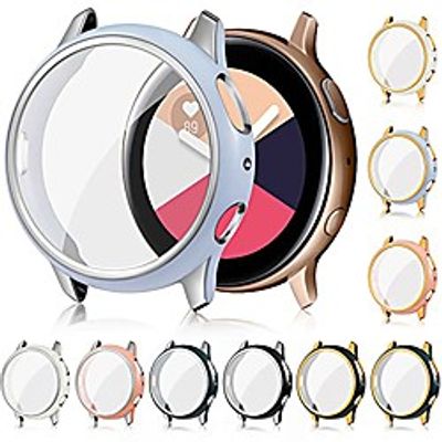 yinkin 10 pieces compatible with samsung galaxy active 2 tpu watch case with hd screen protector, elegant two-colors soft all-around full cover watch frame protective, 10 colors (40 mm) Lightinthebox