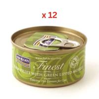 Fish4Cats Finest Tuna Fillet with Green Lipped Mussels Wet Cat Food 70g Pack Of 12