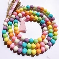 Nordic Style Easter Wooden Beads Creative Hemp Rope Beading Children'S Home Decoration Ornaments Craft Pendant Lightinthebox - thumbnail