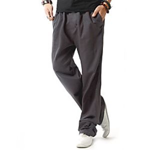 Men's Chinese Style Soft Quick Dry Lightweight Breathable Daily Leisure Sports Pants Pajamas Pants Solid Colored Solid Color Full Length Blue Grey Khaki Green White Lightinthebox