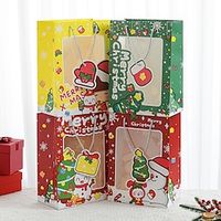 12 Pack Christmas Gift Bags Bulk Christmas Gift Bags with Handles Xmas Holiday Gift Treat Bags for Christmas Holiday Party miniinthebox - thumbnail