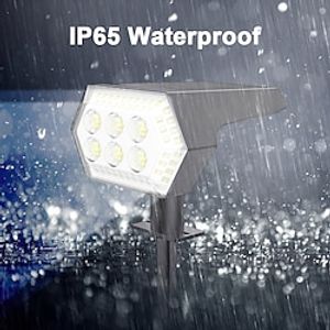 108LED 10W Lighting Outdoor Solar Landscape Spotlights IP65 4 Modes for Lawn Wall Lamp Villa Yard Garden Decoration Lightinthebox