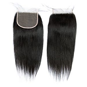 Brazilian Hair  Indian Hair 4x4 Closure Straight Free Part Middle Part  Side Part Korean Lace Remy Human Hair Women's Lace Closure Lightinthebox