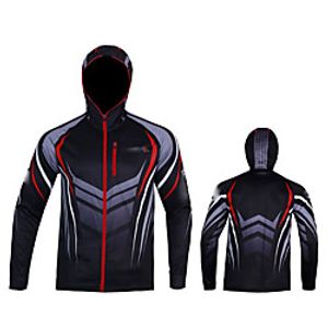 CAWANFLY Men's Hoodie Jacket Fishing Jacket Outdoor Long Sleeve UPF50 UV Protection Quick Dry Waterproof Zipper Lightweight Jacket Top Autumn / Fall Spring Summer Athleisure Fishing Camping  Hiking miniinthebox
