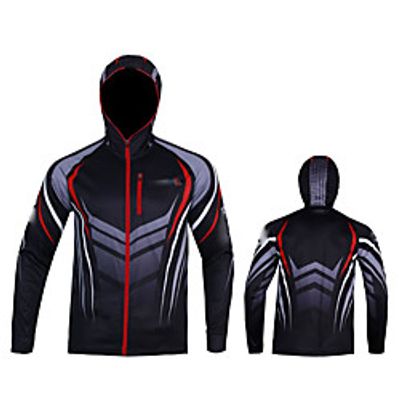 CAWANFLY Men's Hoodie Jacket Fishing Jacket Outdoor Long Sleeve UPF50 UV Protection Quick Dry Waterproof Zipper Lightweight Jacket Top Autumn / Fall Spring Summer Athleisure Fishing Camping  Hiking miniinthebox