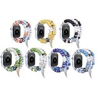 1pc Smart Watch Band Compatible with Apple iWatch 38/40/41mm 42/44/45mm Beaded Waterproof Handmade Luxury Jewelry Bracelet for iWatch Smartwatch Strap Wristband for Series 7 / SE / 6/5/4/3/2/1 miniinthebox - thumbnail