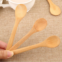 20Pcs/Set Vintage Japanese Style Wooden Spoon Coffee Honey Tea Spoons Ladle Scoop Tableware