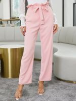 YOINS Belt design Ruffle trim Pants - thumbnail