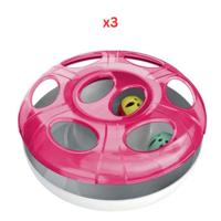 Georplast UFO Interactive Cat Toy - Pink (Pack Of 3)