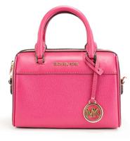 Michael Kors Travel XS Carmine Pink Leather Duffle Crossbody Handbag Purse - 72264