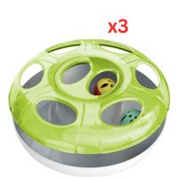 Georplast UFO Interactive Cat Toy - Green (Pack Of 3)