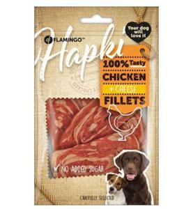 Flamingo Hapki Slices with Chicken & Cheese Dog Treats 85g