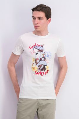 Mens Graphic Print Tee White Mens Graphic Print Tee White