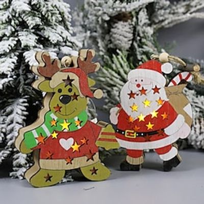 Christmas Tree Pendant Decoration Wooden Santa Claus Luminous Deer Ornaments Christmas Tree Creative Decor Christmas gifts 1pc Lightinthebox Christmas Tree Pendant Decoration Wooden Santa Claus Luminous Deer Ornaments Christmas Tree Creative Decor Christmas gifts 1pc Lightinthebox