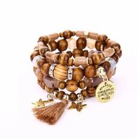 Vintage Tassel Wood Beaded Bracelets