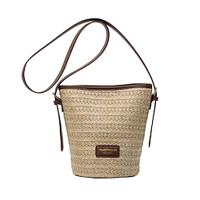 Women's Crossbody Bag Straw Bag Straw Holiday Beach Large Capacity Breathable Lightweight Color Block Ivory Khaki Lightinthebox