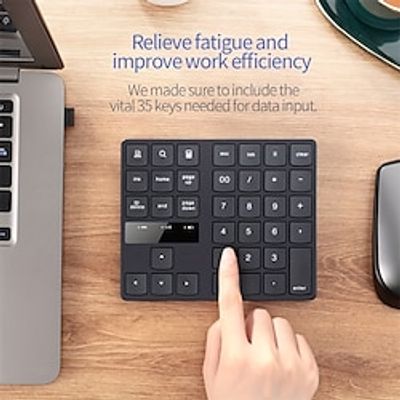 USB 2.4G Wireless Numeric Keyboard 35 Keys Built-in Rechargeable Battery TYPE-C Charging Interface Office Financial Accounting Numeric Keyboard Lightinthebox