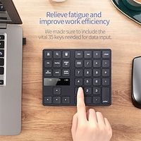 USB 2.4G Wireless Numeric Keyboard 35 Keys Built-in Rechargeable Battery TYPE-C Charging Interface Office Financial Accounting Numeric Keyboard Lightinthebox - thumbnail