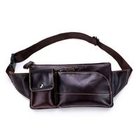 Ekphero Genuine Leather Waist Bag Outdoor Leisure Crossbody Bag For Men