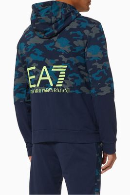 EA7 Camo Hooded Jersey Sweatshirt EA7 Camo Hooded Jersey Sweatshirt