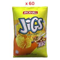 Jack N Jill Jigs Potato Crisps 65Gm Sizzling Bbq Pack Of 60 (UAE Delivery Only)