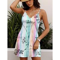 Women's Casual Dress Graphic Print V Neck Mini Dress Sleeveless Summer Lightinthebox