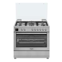 Whirlpool Gas Cooker | 90cm | With Display & Fan-Steel | WM9GC6DCX