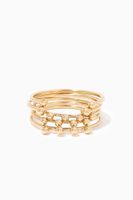Gold-Tone Rings, Set of 3 Gold-Tone Rings, Set of 3