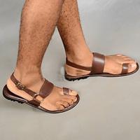 Men's Sandals Flat Sandals British Style Plaid Shoes Gladiator Walking Casual Roman Shoes Beach Outdoor Vacation Synthetic leather Breathable Comfortable Buckle Black Brown Summer Lightinthebox