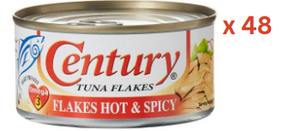 Century Tuna Flakes Hot And Spicy Lite - 180 Gm Pack Of 48 (UAE Delivery Only)