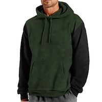 Men's Pullover Hoodie Sweatshirt Green Blue Army Green Hooded Color Block Graphic Prints Print Daily Sports 3D Print Basic Streetwear Designer Spring   Fall Clothing Apparel Hoodies Sweatshirts  Lightinthebox - thumbnail